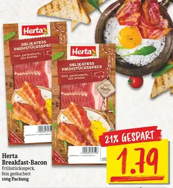 NP Discount Herta Breakfast Bacon 100g Angebot