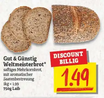 NP Discount Gut & Günstig Weltmeisterbrot 750g Laib Angebot