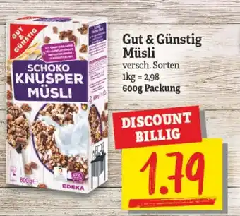 NP Discount Gut & Günstig Müsli 600g Angebot