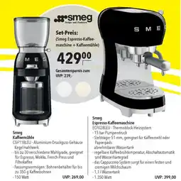 CITTI Markt Smeg Espresso-Kaffeemaschine + Kaffeemühle Angebot