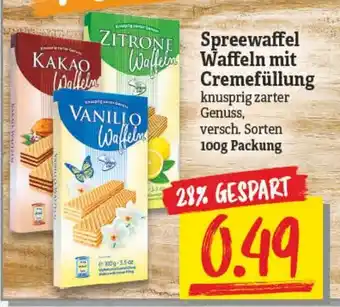 NP Discount Spreewaffel Waffeln mit Cremefüllung 100g Angebot