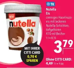 CITTI Markt Nutella Eis Angebot