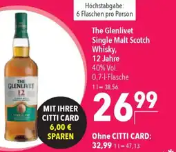 CITTI Markt The Glenlivet Single Malt Scotch Whisky, 12 Jahre Angebot