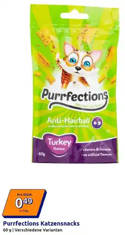Action Purrfections Katzensnacks Angebot