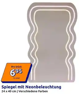 Action Spiegel mit Neonbeleuchtung Angebot