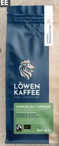 Handelshof Löwen Kaffee Bio Fairtrade Espresso Angebot