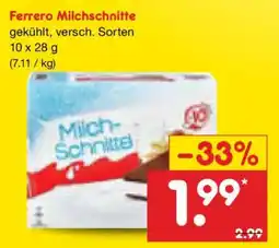 Netto Marken-Discount Ferrero Milchschnitte Angebot