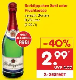 Netto Marken-Discount Rotkäppchen Sekt oder Fruchtsecco Angebot