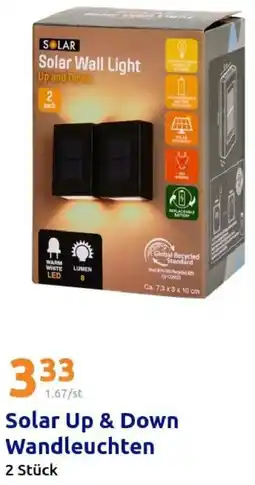 Action Solar Up & Down Wandleuchten Angebot