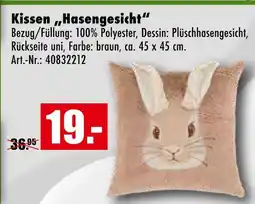 Möbel Mahler Kissen „hasengesicht“ Angebot