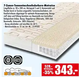 Möbel Mahler 7-zonen-tonnentaschenfederkern-matratze Angebot