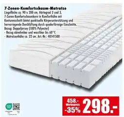 Möbel Mahler 7-zonen-komfortschaum-matratze Angebot