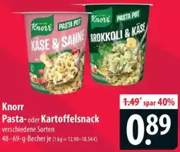 Famila Nord Ost Knorr Pasta- oder Kartoffelsnack Angebot