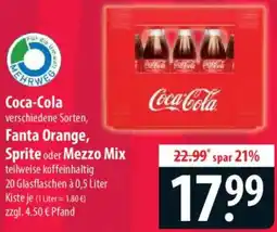 Famila Nord Ost Coca-Cola, Fanta Orange, Sprite oder Mezzo Mix Angebot