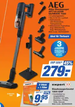 K+B Expert AEG Akku Staubsauger AP71A142XN ULTIMATE 7000 Angebot