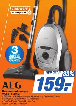 K+B Expert AEG Bodenstaubsauger VX82-1-2MG Angebot