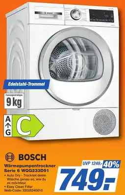 K+B Expert BOSCH Wärmepumpentrockner Serie 6 WQG233D91 Angebot
