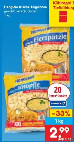 Netto Marken-Discount Henglein frische Teigwaren Angebot