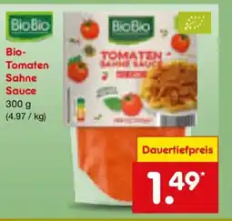 Netto Marken-Discount BioBio Bio- Tomaten Sahne Sauce Angebot