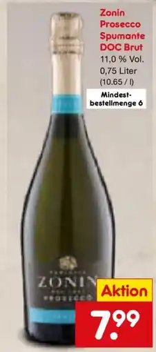 Netto Marken-Discount Zonin Prosecco Spumante DOC Brut Angebot
