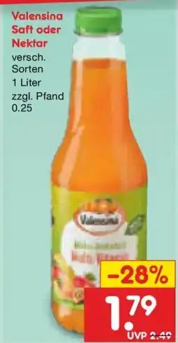 Netto Marken-Discount Valensina Saft oder Nektar Angebot