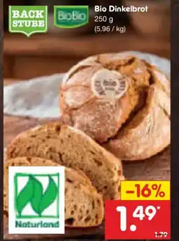 Netto Marken-Discount BACK STUBE Bio Dinkelbrot Angebot