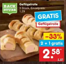 Netto Marken-Discount BACK STUBE Geflügelrolle Angebot