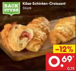 Netto Marken-Discount BACK STUBE Käse-Schinken-Croissant Angebot