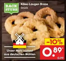 Netto Marken-Discount BACK STUBE Käse-Laugen Breze Angebot