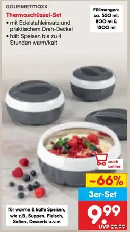 Netto Marken-Discount GOURMETMAXX Thermoschüssel-Set Angebot