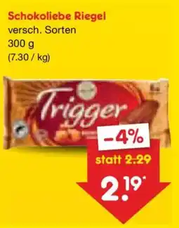 Netto Marken-Discount Trigger Schokoliebe Riegel Angebot