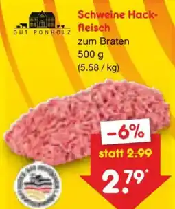 Netto Marken-Discount GUT PONHOLZ Schweine Hackfleisch Angebot