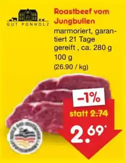 Netto Marken-Discount GUT PONHOLZ Roastbeef vom Jungbullen Angebot