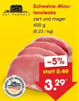 Netto Marken-Discount GUT PONHOLZ Schweine-Minutensteaks Angebot