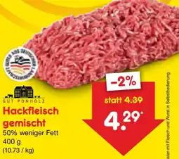 Netto Marken-Discount GUT PONHOLZ Hackfleisch gemischt Angebot