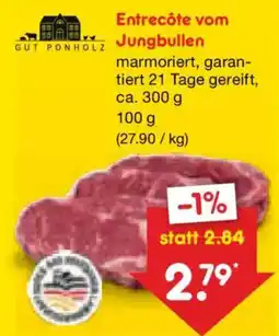 Netto Marken-Discount GUT PONHOLZ Entrecôte vom Jungbullen Angebot