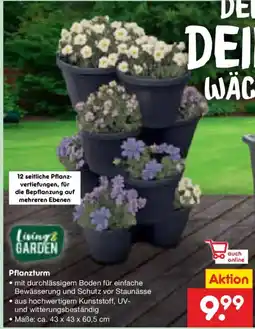 Netto Marken-Discount Living & GARDEN Pflanzturm Angebot