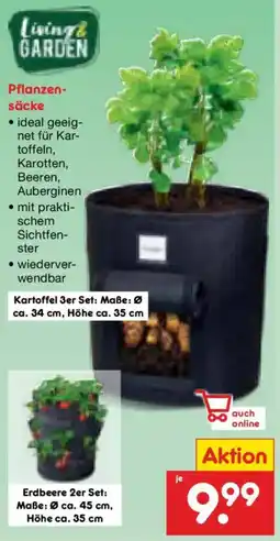 Netto Marken-Discount Living & GARDEN Pflanzensäcke Angebot