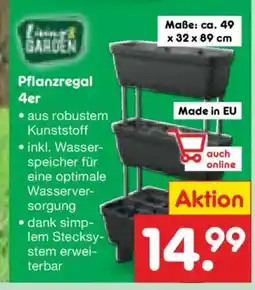Netto Marken-Discount Living & GARDEN Pflanzregal 4er Angebot