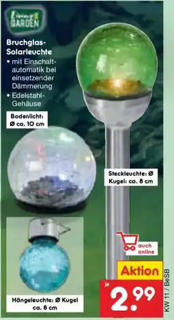 Netto Marken-Discount Living & GARDEN Bruchglas- Solarleuchte Angebot