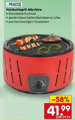 Netto Marken-Discount PRINCESS Holzkohlegrill Albufeira Angebot