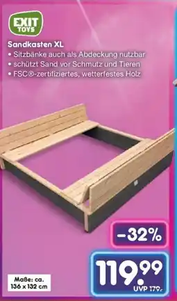 Netto Marken-Discount EXIT TOYS Sandkasten XL Angebot
