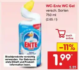 Netto Marken-Discount WC-Ente WC Gel Angebot