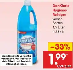 Netto Marken-Discount DanKlorix Hygiene- Reiniger Angebot