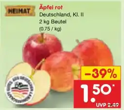 Netto Marken-Discount HEIMAT Äpfel rot Angebot