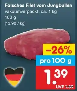 Netto Marken-Discount Falsches Filet vom Jungbullen Angebot
