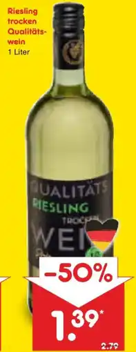 Netto Marken-Discount Riesling trocken Qualitätswein Angebot