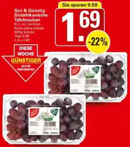 WEZ Gut & Günstig Südafrikanische Tafeltrauben Angebot