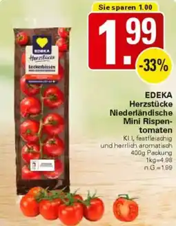 WEZ EDEKA Herzstücke Niederländische Mini Rispentomaten Angebot