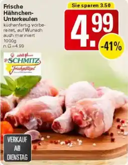 WEZ Frische Hähnchen Unterkeulen Angebot